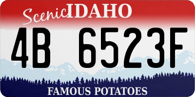 ID license plate 4B6523F