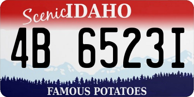 ID license plate 4B6523I