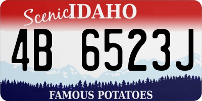 ID license plate 4B6523J