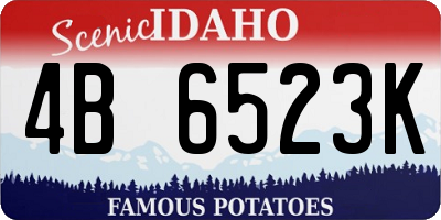 ID license plate 4B6523K