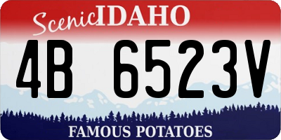 ID license plate 4B6523V
