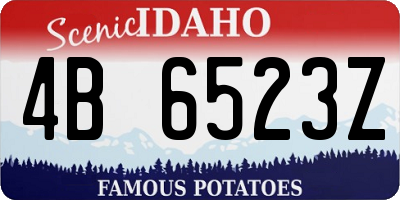 ID license plate 4B6523Z