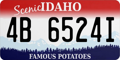 ID license plate 4B6524I