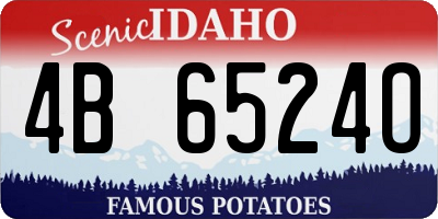 ID license plate 4B6524O