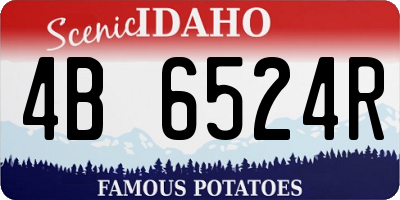 ID license plate 4B6524R