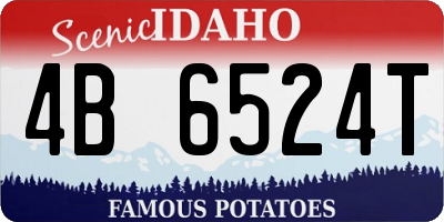 ID license plate 4B6524T