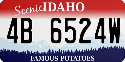ID license plate 4B6524W