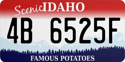 ID license plate 4B6525F