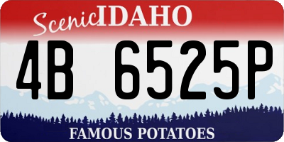 ID license plate 4B6525P