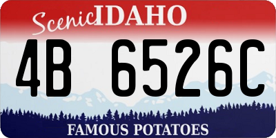 ID license plate 4B6526C