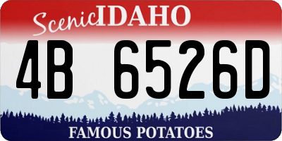 ID license plate 4B6526D