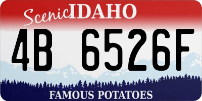 ID license plate 4B6526F