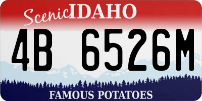 ID license plate 4B6526M