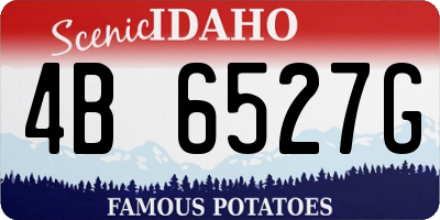ID license plate 4B6527G