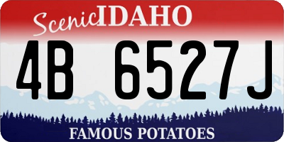 ID license plate 4B6527J