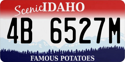ID license plate 4B6527M