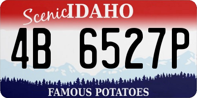 ID license plate 4B6527P