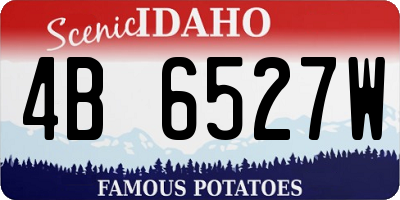 ID license plate 4B6527W