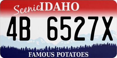 ID license plate 4B6527X