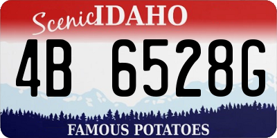 ID license plate 4B6528G