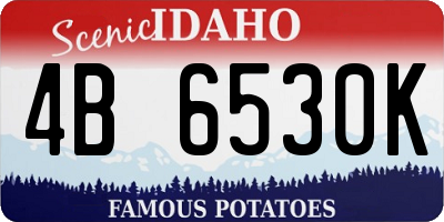 ID license plate 4B6530K