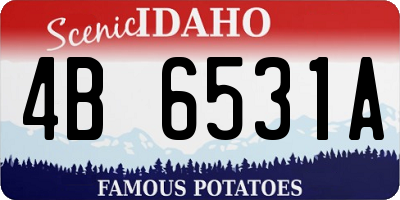 ID license plate 4B6531A