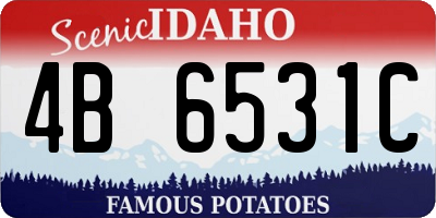 ID license plate 4B6531C