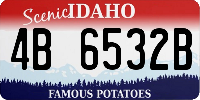 ID license plate 4B6532B