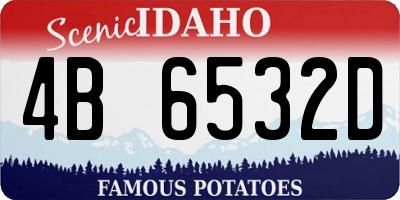 ID license plate 4B6532D