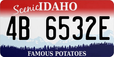 ID license plate 4B6532E
