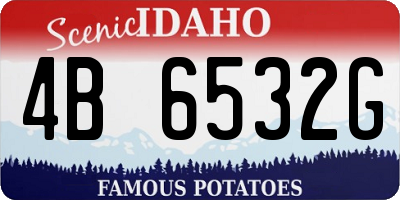 ID license plate 4B6532G