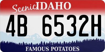 ID license plate 4B6532H
