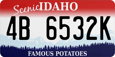 ID license plate 4B6532K