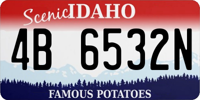 ID license plate 4B6532N