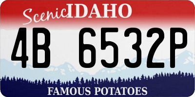 ID license plate 4B6532P