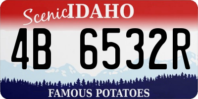 ID license plate 4B6532R