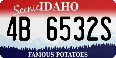 ID license plate 4B6532S