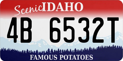 ID license plate 4B6532T