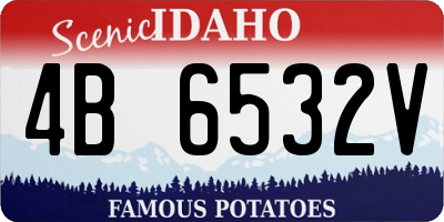 ID license plate 4B6532V