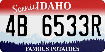 ID license plate 4B6533R