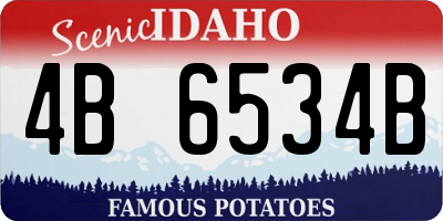 ID license plate 4B6534B