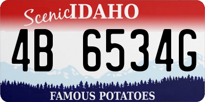 ID license plate 4B6534G
