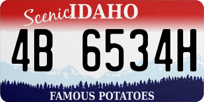 ID license plate 4B6534H