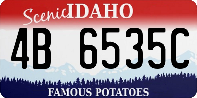 ID license plate 4B6535C