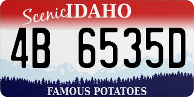 ID license plate 4B6535D