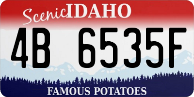 ID license plate 4B6535F