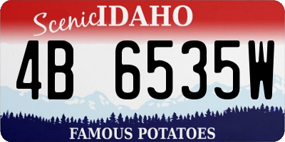 ID license plate 4B6535W