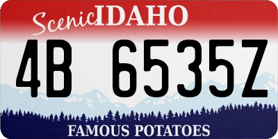 ID license plate 4B6535Z