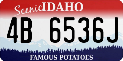 ID license plate 4B6536J