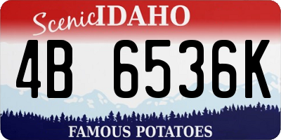 ID license plate 4B6536K